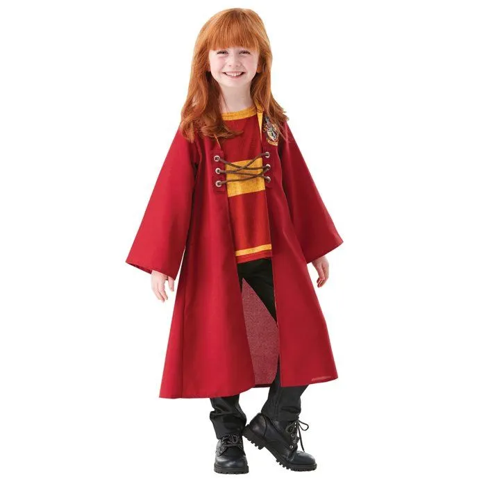 Déguisement Quidditch Enfant - Harry Potter - Rouge - 11 ans - Gryffondor - Cape, Top et Lacets-2