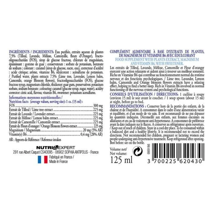 NutriExpert Elixir Sommeil Naturel 125ml-1