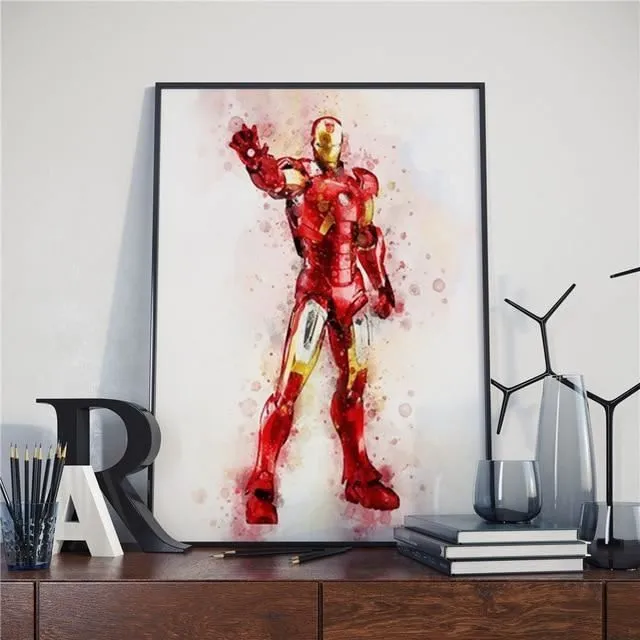Toile Décorative - Marvel - Iron Man - 50x70cm - Chambre Enfant - Cadeau Idéal-0