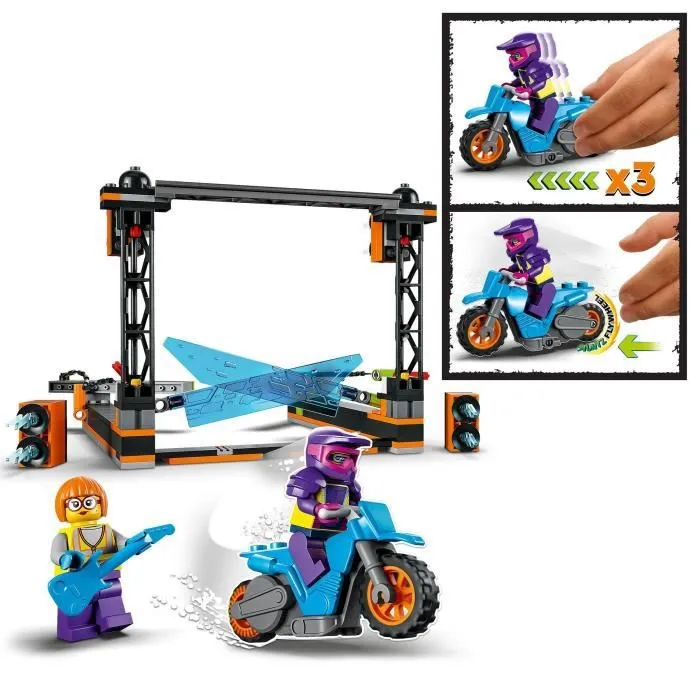 LEGO® 60340 City Stuntz Le Défi de Cascade : Les Lames, Jouet de Moto Cross avec Cascadeur pour Garçons et Filles de 5 Ans et Plus-1