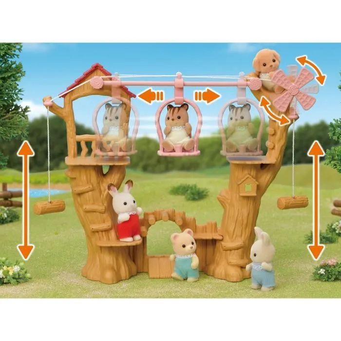 Figurine miniature - SYLVANIAN FAMILIES - La tyrolienne des bébés - Henry le bébé lapin crème - Multicolore-3