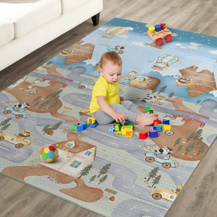 Tapis de Jeu en mousse, épais et pliable pour enfants - 180 x 120 x 1 cm - PTEROGLYPHE | SUPERBE BEBE-0