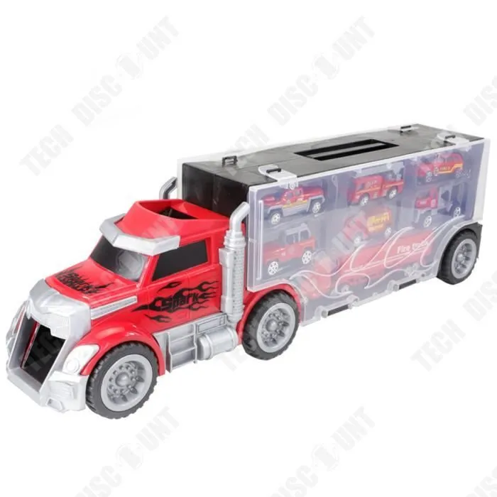 TD® Jouets voiture conteneur Stockable Enfants Grande Plastique Modèle de véhicule d'ingénierie de simulation Jouets pour garçons-0
