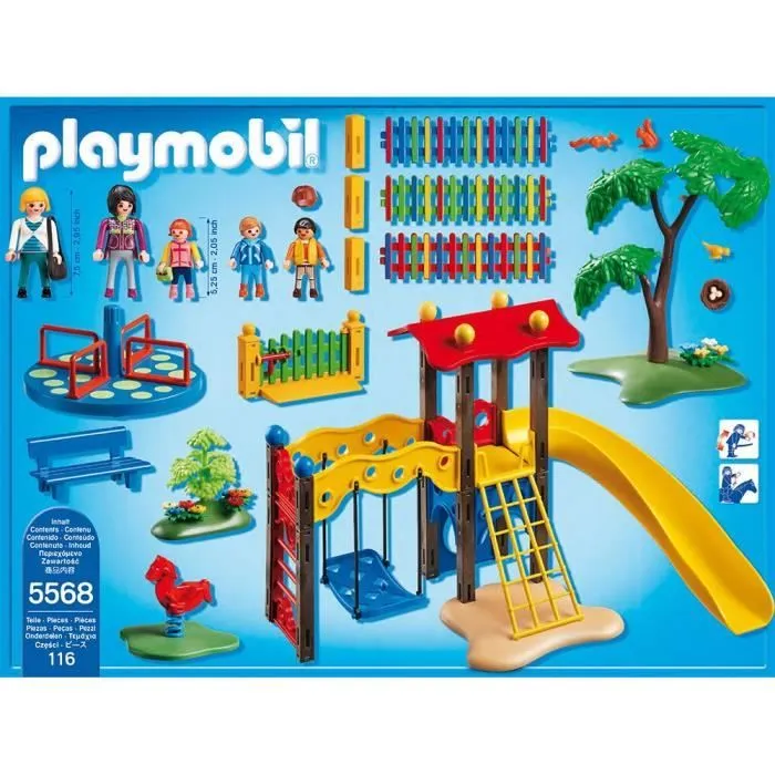 PLAYMOBIL 5568 - City Life - Square pour Enfants avec Jeux-2