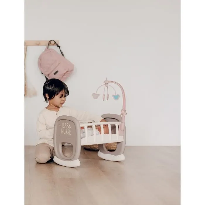 Baby Nurse - Berceau à barreaux Smoby - Pour poupon jusqu'à 42 cm - Fabriqué en France-2