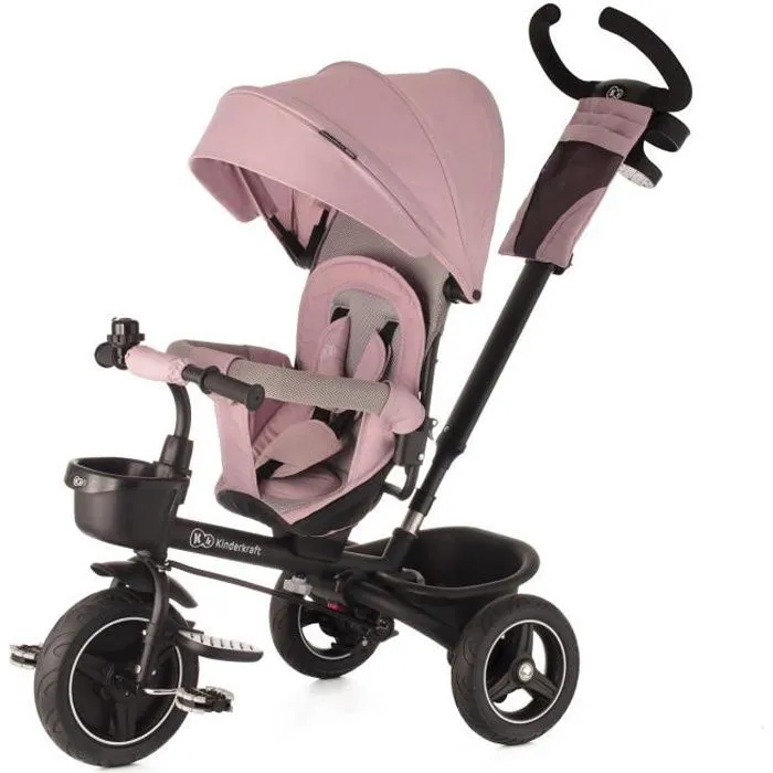 Tricycle SPINSTEP 5 en 1 Kinderkraft - Rose - Pour bébé de 9 mois à 5 ans-0
