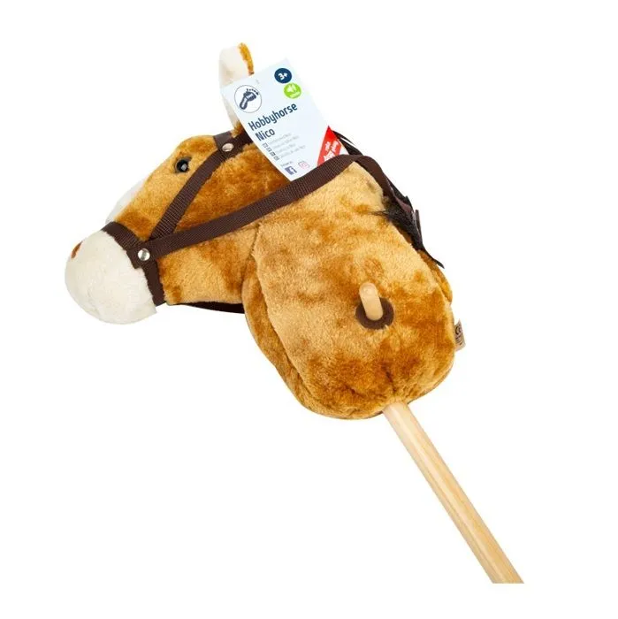 Cheval Hobby Nico - SMALL FOOT - Jouet en bois - Marron - Effet sonore - Mixte-3