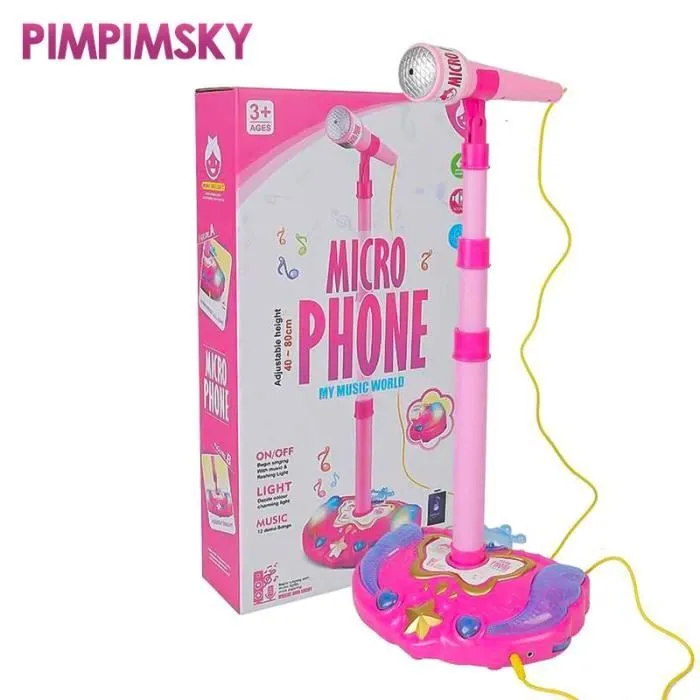 Coloré drôle karaoké enfant Microphone jouet chantant pour fille / garçon MICRO - KARAOKE - 1 pièce-PIMPIMSKY-0
