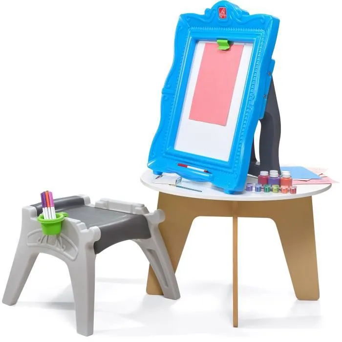 Chevalet pour enfant - STEP2 - Transformable en tabouret - Multicolore - Mixte - À partir de 3 ans-1