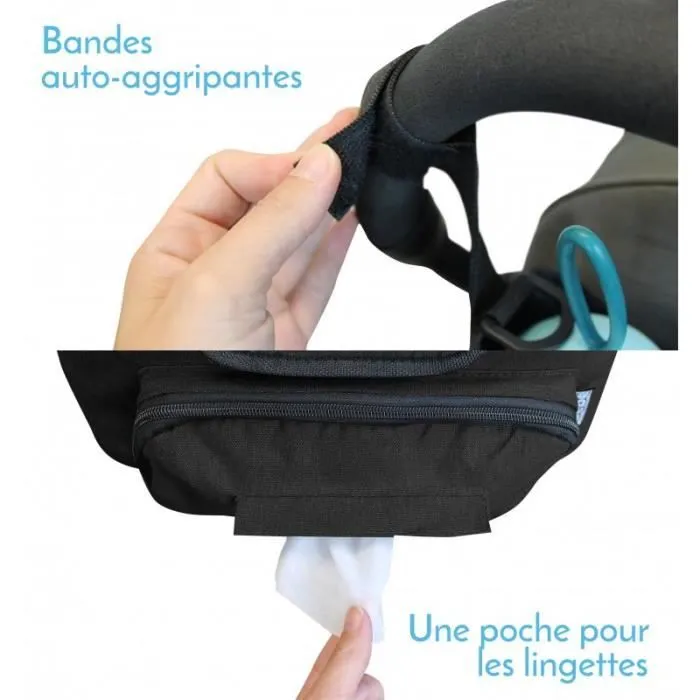 Sac à langer - MONSIEUR BEBE - Monsieur Bébé - Noir - Bandoulière - Quotidien-3