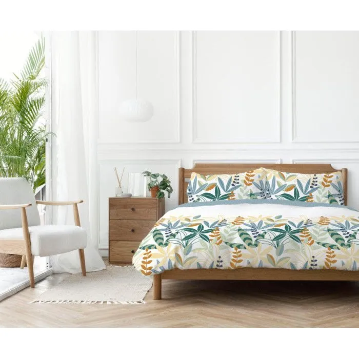 Parure de couette "Goyave" toutes dimensions 100% Coton / 57 Fils/cm² -  - Parure de couette 260 x 240 cm + 2 Taies d'oreiller 63 x-1