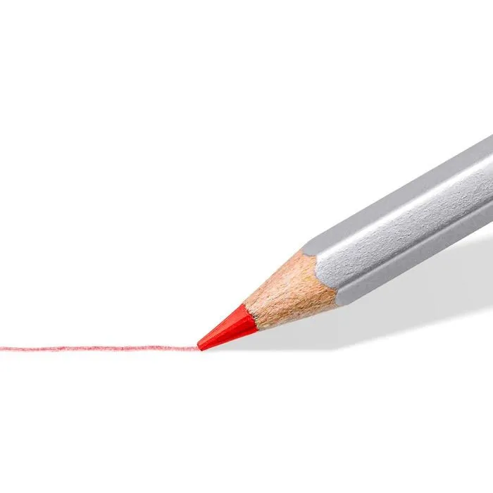 Crayon de couleur - craie grasse Staedtler - 125-80 - Karata Lot de 6 Crayons de couleur aquarellable Gris Clair-1