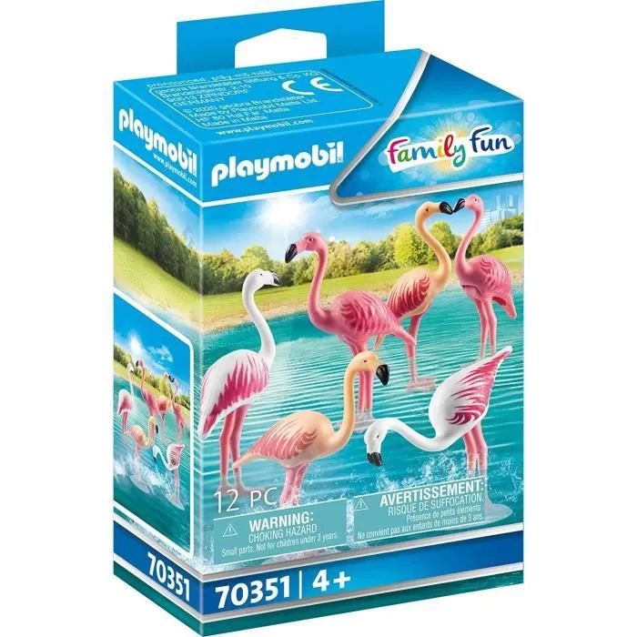 PLAYMOBIL - 70351 - Groupe de flamants roses - Rose - Plastique - Enfant-0