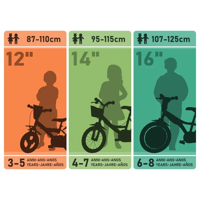 Vélo Enfant Garçon Raptor 12 Pouces - Jaune - Frein de Guidon avant et Pignon Fixe Arrière-3