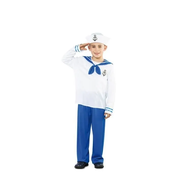 Déguisement Marinier Garçon - Disfrazzes - Chemise, Casquette et Pantalon - Multicolore Bleu - Extérieur-0