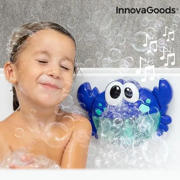 Jeu d'eau Crabe musical avec bulles de savon et ventouses de fixation pour le bain-0