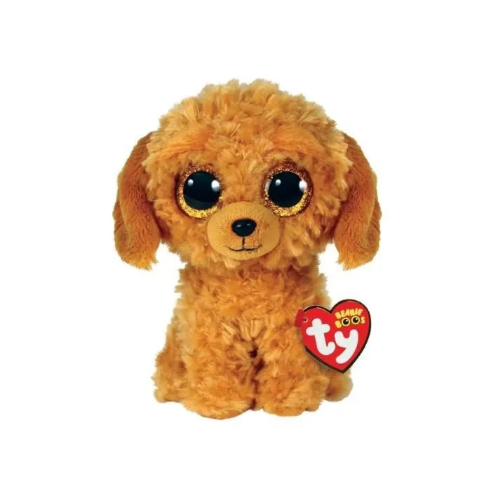 Peluche TY Beanie Boos Doodle Chien 15cm - Marron - Pour Enfant à partir de 3 ans-0