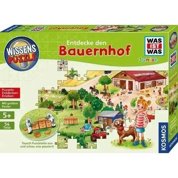 Puzzle de connaissances - KOSMOS - Junior - Ferme - 54 pièces - À partir de 5 ans-0