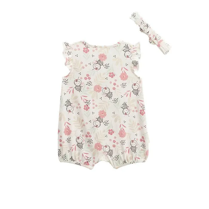 Combishort bébé + bandeau Mya-1