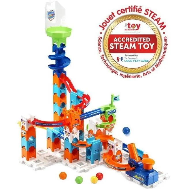 Circuit à billes VTECH Marble Rush - Adventure Set S100 - 61 pièces et 5 MarbleBilles incluses-1