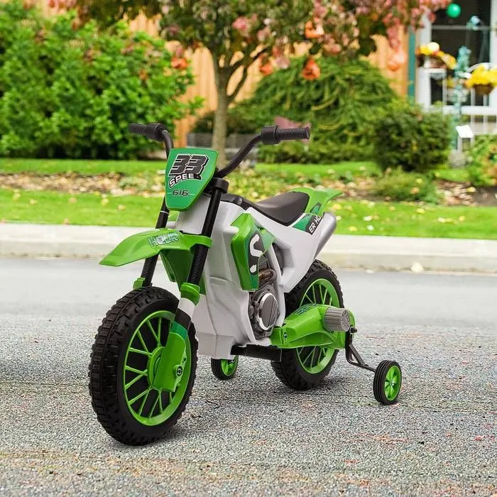 HOMCOM - Moto électrique pour enfants - PP - 106.5x51.5x68cm - Vert-2