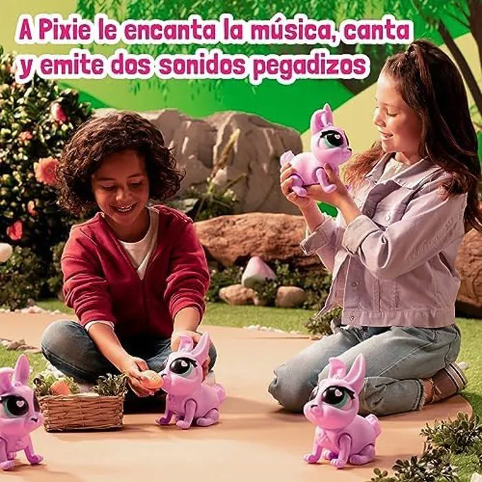 Jouet interactif - JIGGLY PETS - Pixie le Lapin - Caoutchouc souple - Chante et marche - À partir de 4 ans-1