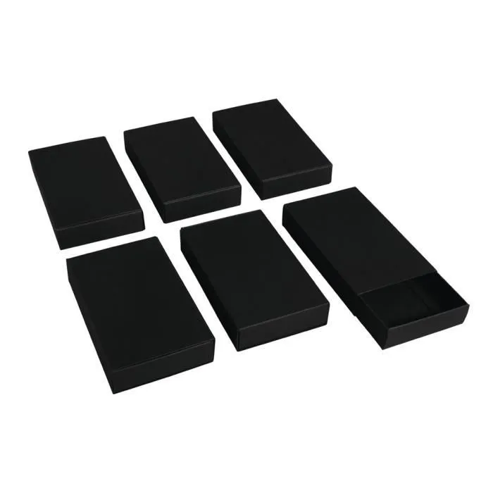 Boîtes d'allumettes - Rayher - Grandes - Noir - 11x6,5x2cm - Sachet de 6 pièces-0
