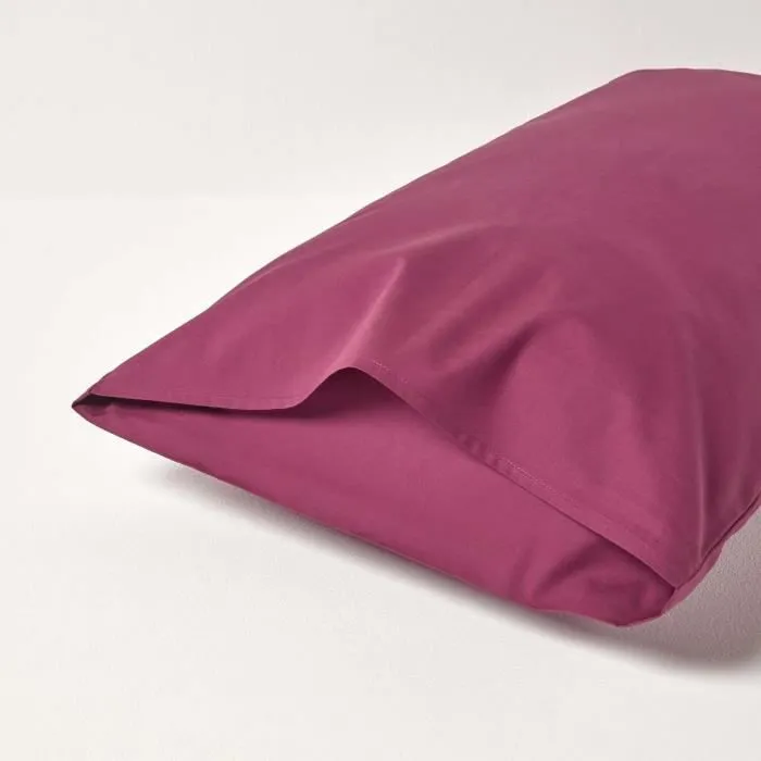 Taie d'oreiller - Coton égyptien - Prune - 200 fils - Hypoallergénique - 50x75 cm-2