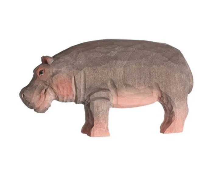 Wudimals - Figurine Hippopotame en bois - K-PLAY-0