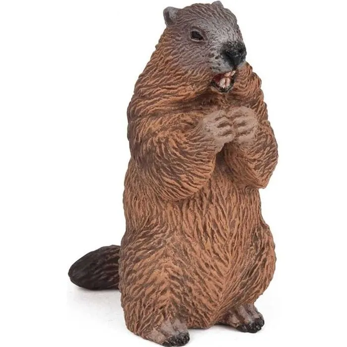 Figurine Marmotte PAPO - Jouet pour enfant de 3 ans et plus - Marron et noir-0