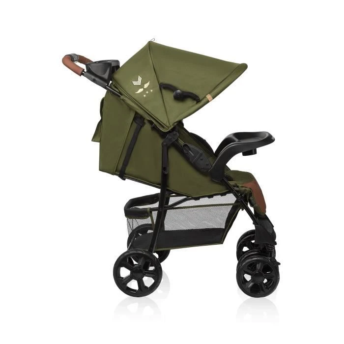 LIONELO Emma - Poussette bébé compacte - De 6 à 36 mois - Ceinture 5 points de sécurité - accessoires sac inclus - Vert-1