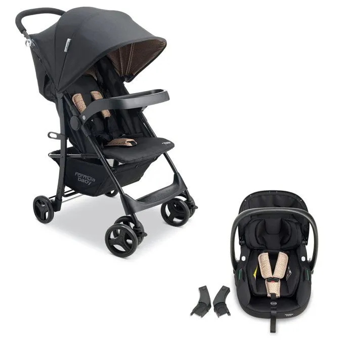 Bebeboutik Formula Baby Poussette Pack Travel Light ll avec coque pliage compact harnais 5 points