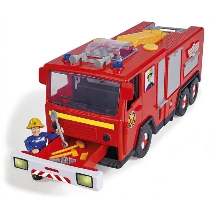 Camion Jupiter Sam le Pompier - Figurines Sam et Radar Incluses - Fonctions Sonores et Lumineuses-4
