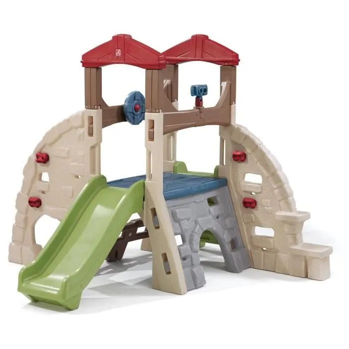 Step2 Alpine Ridge Aire de Jeux Enfant avec Toboggan pour Enfants | extérieur / jardin-0