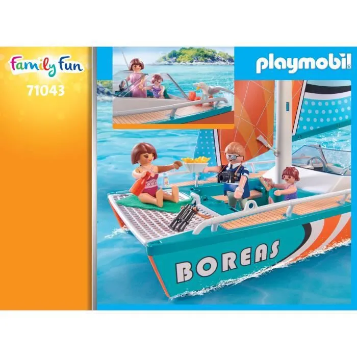 PLAYMOBIL - 71043 - Family Fun - Promo Pack Catamaran - 53 pièces - Multicolore-5