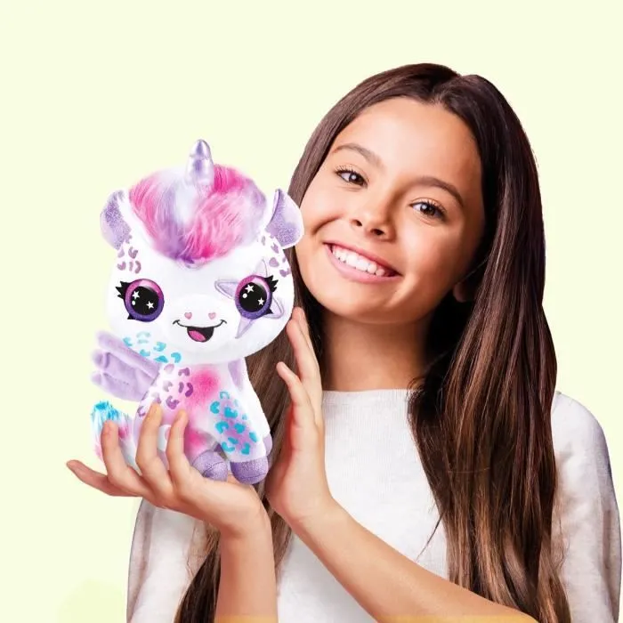Canal Toys Licorne à Personnaliser Airbrush Plush - Peluche Spray Art avec Feutres et Pochoirs - dès 6 ans - OFG 274-5