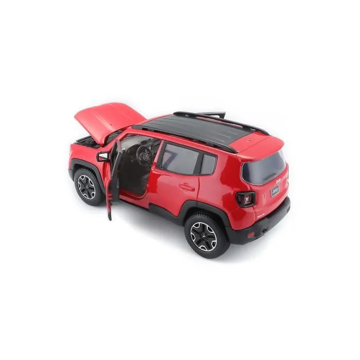 Véhicule en métal Jeep Renegade rouge à l'échelle 1/24ème de la marque MAISTO pour enfant de 3 ans et plus-2