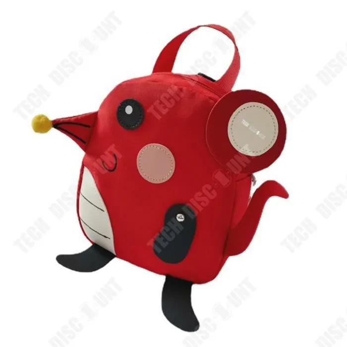 TD® Mignon dessin animé rouge animal petit cartable pour enfants Mickey Mouse mini sac à dos garçons et filles couleur petit sac-0