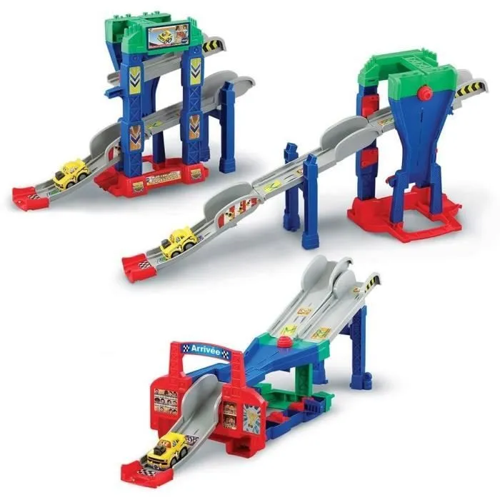 VTECH - Tut Tut Bolides Série Pro - Multi Cascades Jump & Go 4 en 1 (+ Jad, Super Cascades)-2