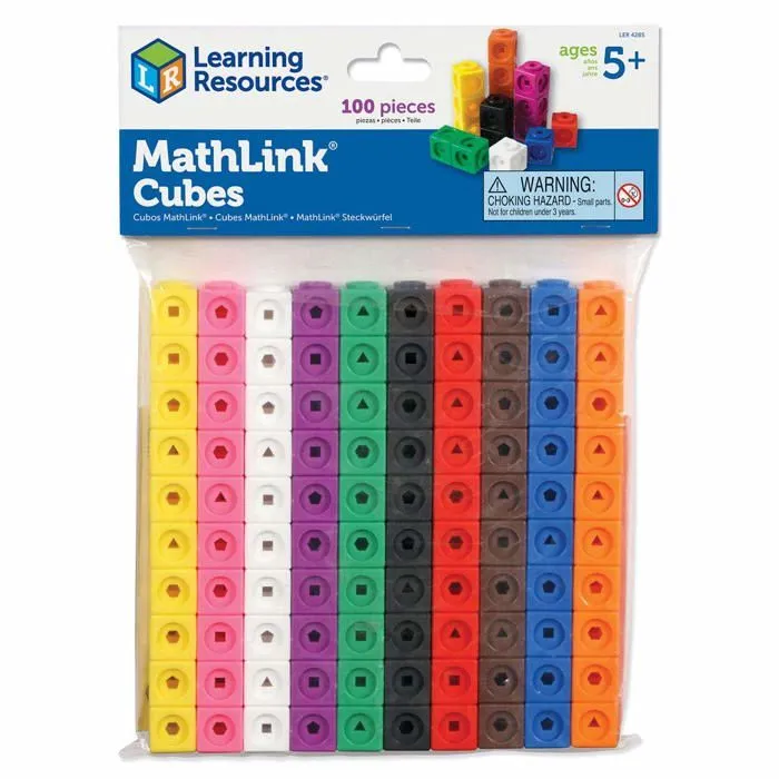 Jeu d'assemblage - jeu de construction - jeu de manipulation Learning resources - LER4285 - Cubes Mathlink de (jeu de 100)-2