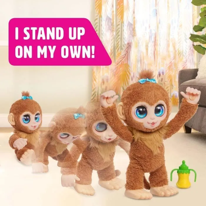 Jouet interactif - FURREAL FRIENDS - Peanut le Singe - Plus de 100 réactions, marche, équilibre et câlins-6