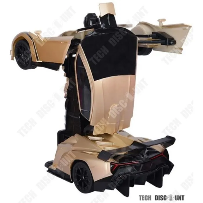 TD® Voiture robot télécommandé transformable robocop contruction jouet télécommande guide kit project smart roues miniature enfant-2