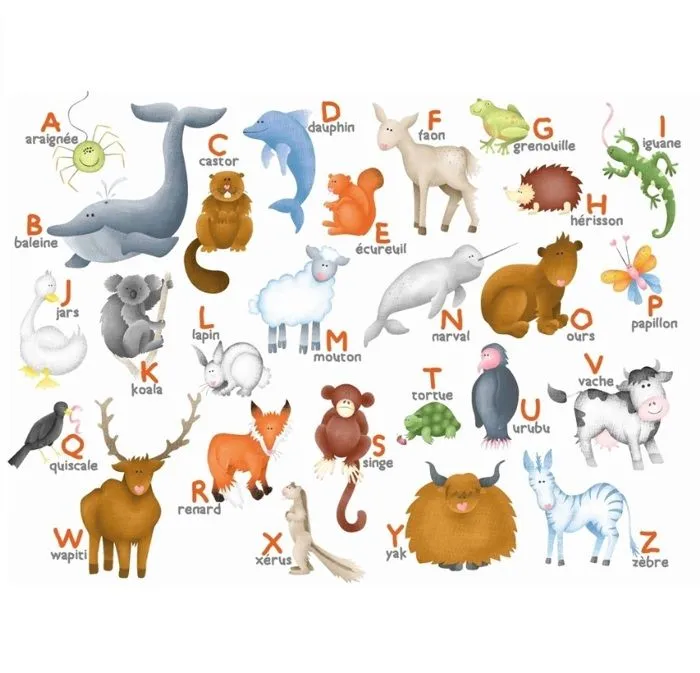 Puzzle en bois fait main 12 pièces - Puzzle Michèle Wilson - Alphabet des Animaux - Pour enfants dès 3 ans-3