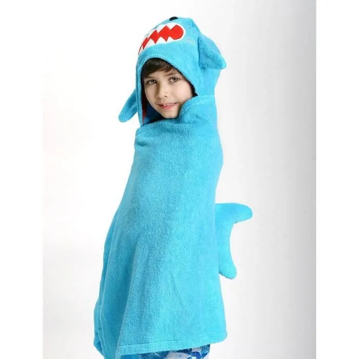 Zoocchini - Serviette de bain enfant - Sherman le requin - ELEMENTS FOR KIDS-0