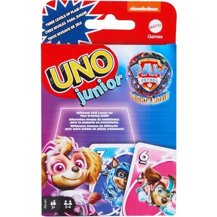 Mattel Games - Uno® Junior-Pat’ Patrouille : La Super Patrouille-Jeu de cartes HPY62-0