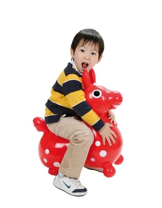 Jouet a bascule Gymnic - 8002 - RODY - 80.02 - Cheval Gonflable - Rody en Rouge-1