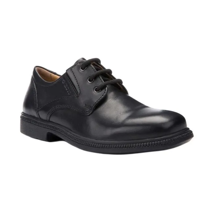 Geox J Federico M Chaussures d'école in Cuir pour Garcon Brogue Noir-1