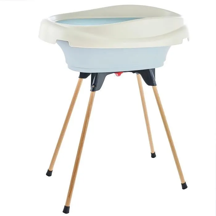 Pack plan à langer et baignoire - THERMOBABY - VASCO - Fleur Bleue - 2 en 1-0