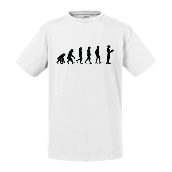 T-shirt Enfant Blanc Evolution VR Games Jeux Vidéo Gaming Gamer-0