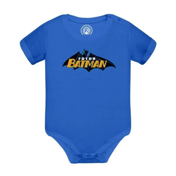 Body Bébé Manche Courte Bleu Futur Batman Héros Film-0
